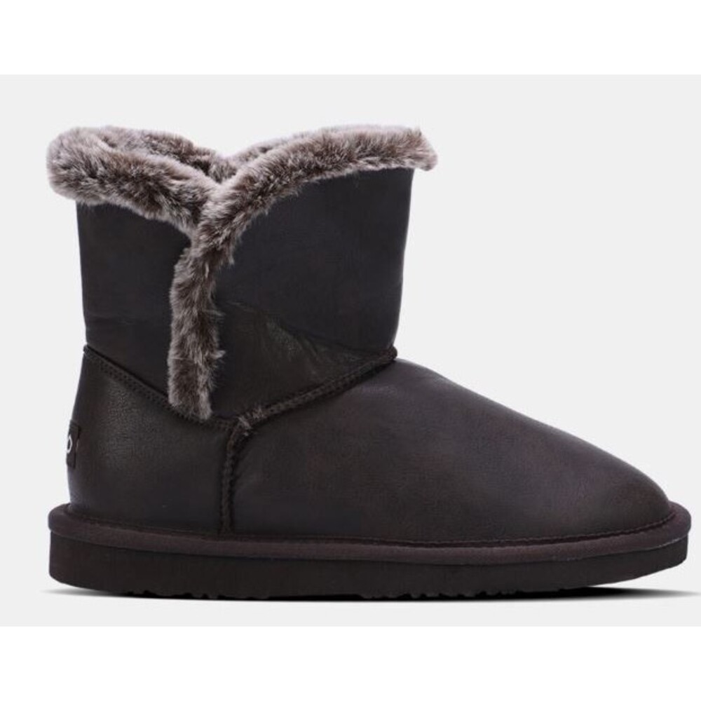 LâMO Women’s Chocolate Brown Faux Fur Boots | Size 8| Cirrus Footbed
